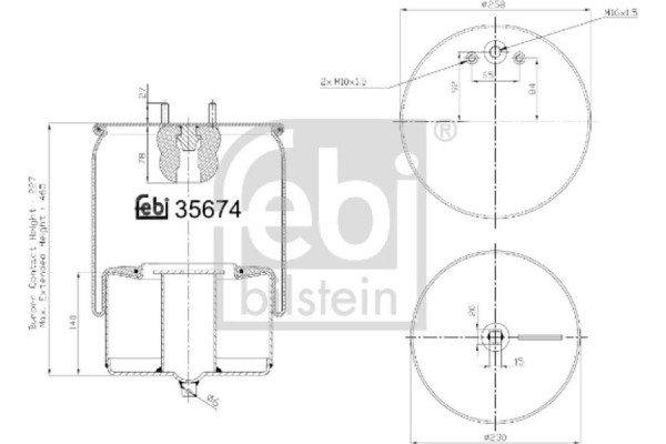 Febi Bilstein Φούσκα, Πνευματική Ανάρτηση - 35674 Febi Bilstein Φούσκα, Πνευματική Ανάρτηση - 35674