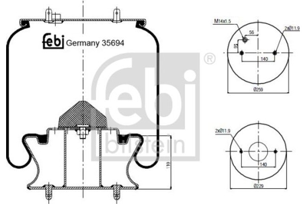 Febi Bilstein Φούσκα, Πνευματική Ανάρτηση - 35694