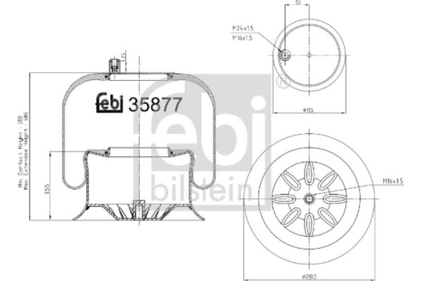 Febi Bilstein Φούσκα, Πνευματική Ανάρτηση - 35877 Febi Bilstein Φούσκα, Πνευματική Ανάρτηση - 35877