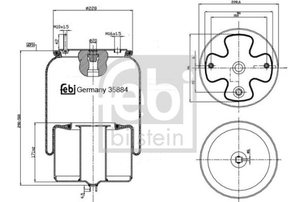 Febi Bilstein Φούσκα, Πνευματική Ανάρτηση - 35884