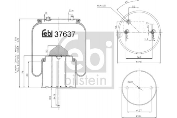 Febi Bilstein Φούσκα, Πνευματική Ανάρτηση - 37637 Febi Bilstein Φούσκα, Πνευματική Ανάρτηση - 37637