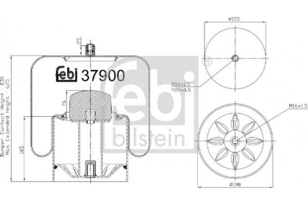 Febi Bilstein Φούσκα, Πνευματική Ανάρτηση - 37900 Febi Bilstein Φούσκα, Πνευματική Ανάρτηση - 37900