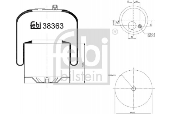 Febi Bilstein Φούσκα, Πνευματική Ανάρτηση - 38363 Febi Bilstein Φούσκα, Πνευματική Ανάρτηση - 38363
