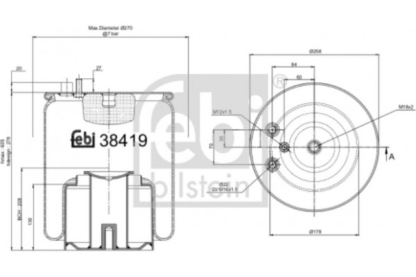 Febi Bilstein Φούσκα, Πνευματική Ανάρτηση - 38419 Febi Bilstein Φούσκα, Πνευματική Ανάρτηση - 38419