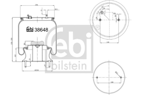 Febi Bilstein Φούσκα, Πνευματική Ανάρτηση - 38648 Febi Bilstein Φούσκα, Πνευματική Ανάρτηση - 38648