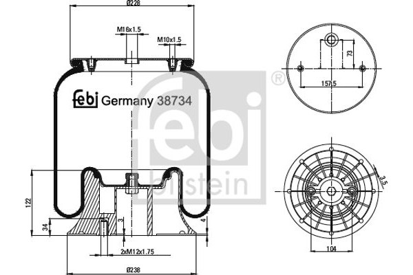 Febi Bilstein Φούσκα, Πνευματική Ανάρτηση - 38734