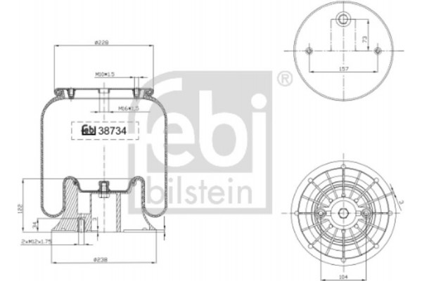 Febi Bilstein Φούσκα, Πνευματική Ανάρτηση - 38734 Febi Bilstein Φούσκα, Πνευματική Ανάρτηση - 38734