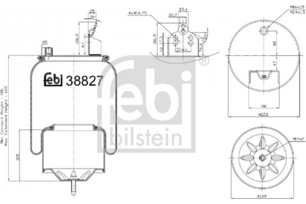 Febi Bilstein Φούσκα, Πνευματική Ανάρτηση - 38827 Febi Bilstein Φούσκα, Πνευματική Ανάρτηση - 38827