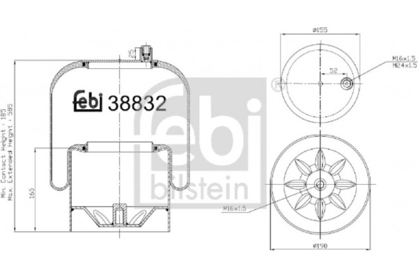 Febi Bilstein Φούσκα, Πνευματική Ανάρτηση - 38832 Febi Bilstein Φούσκα, Πνευματική Ανάρτηση - 38832
