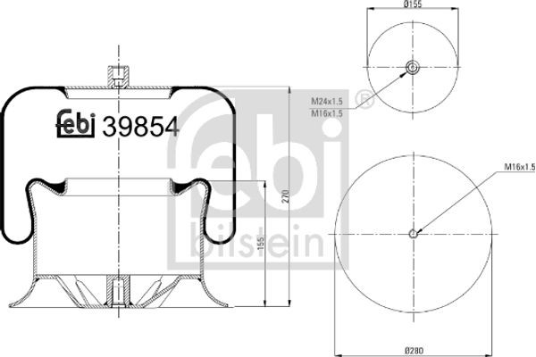 Febi Bilstein Φούσκα, Πνευματική Ανάρτηση - 39854