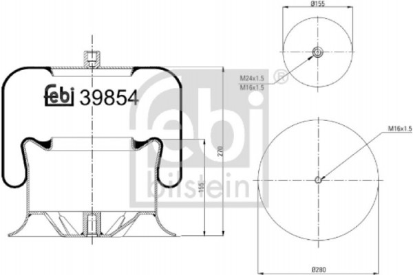 Febi Bilstein Φούσκα, Πνευματική Ανάρτηση - 39854 Febi Bilstein Φούσκα, Πνευματική Ανάρτηση - 39854