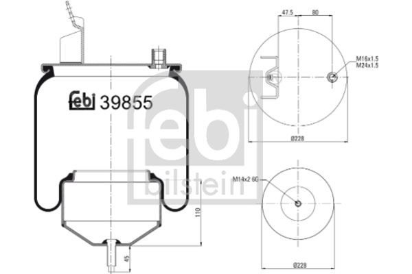 Febi Bilstein Φούσκα, Πνευματική Ανάρτηση - 39855