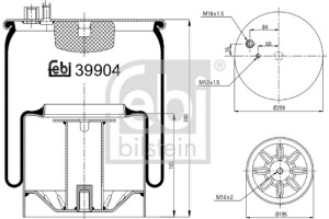 Febi Bilstein Φούσκα, Πνευματική Ανάρτηση - 39904