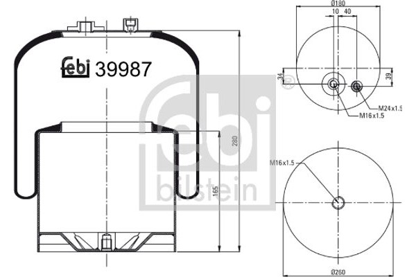 Febi Bilstein Φούσκα, Πνευματική Ανάρτηση - 39987