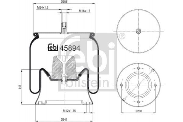 Febi Bilstein Φούσκα, Πνευματική Ανάρτηση - 45894 Febi Bilstein Φούσκα, Πνευματική Ανάρτηση - 45894