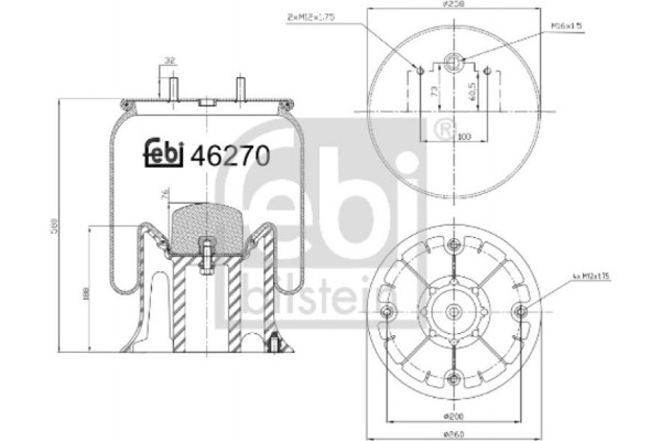 Febi Bilstein Φούσκα, Πνευματική Ανάρτηση - 46270 Febi Bilstein Φούσκα, Πνευματική Ανάρτηση - 46270