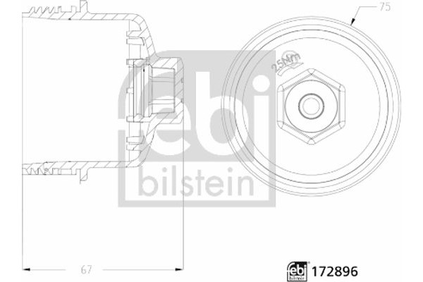 Febi Bilstein Καπάκι, Θήκη Του Φίλτρου Λαδιού - 172896