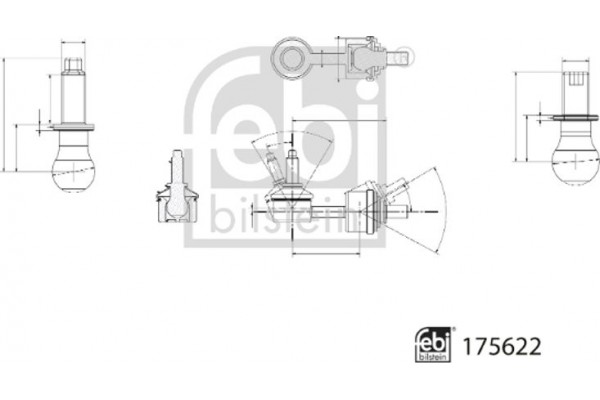 Febi Bilstein Ράβδος/στήριγμα, Ράβδος Στρέψης - 175622