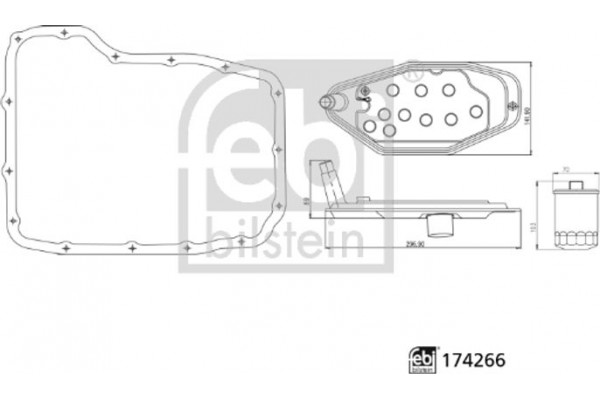 Febi Bilstein Σετ Φίλτρων Υδραυλικού συστήματος, αυτόμ. Κιβώτιο Ταχυτήτων - 174266