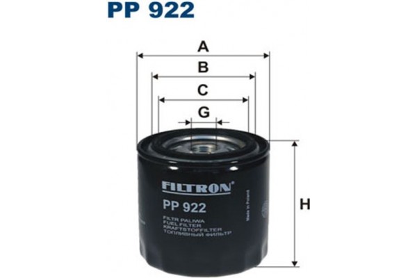 Filtron Φίλτρο Καυσίμου - Pp 922