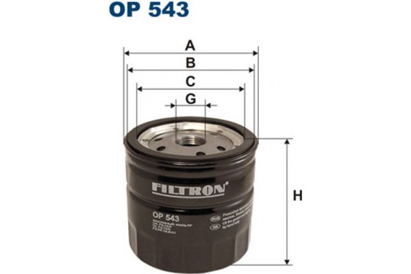 Filtron Φίλτρο Λαδιού - Op 543