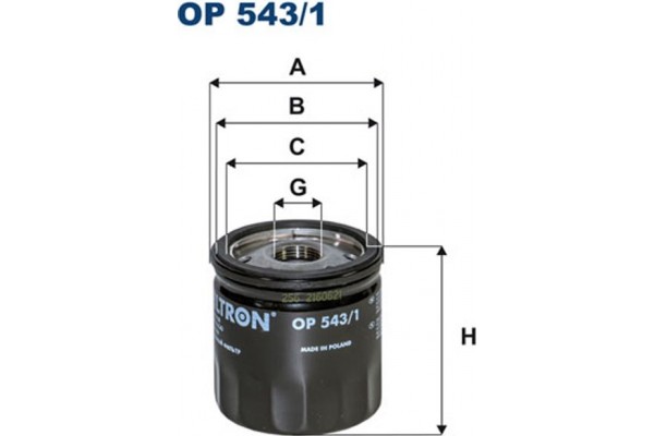 Filtron Φίλτρο Λαδιού - Op 543/1