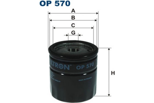 Filtron Φίλτρο Λαδιού - Op 570