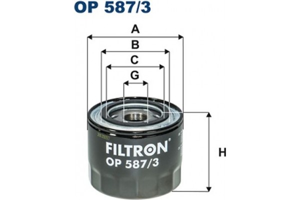 Filtron Φίλτρο Λαδιού - Op 587/3