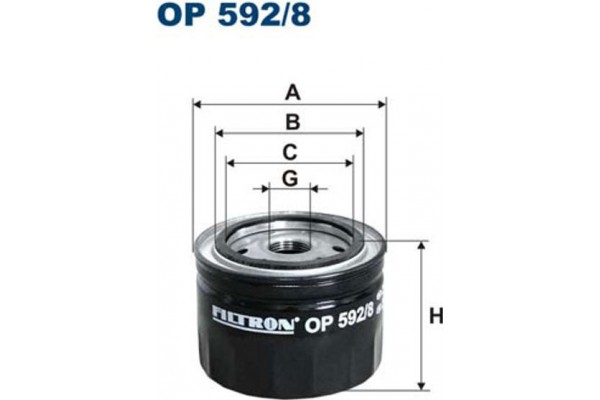 Filtron Φίλτρο Λαδιού - Op 592/8