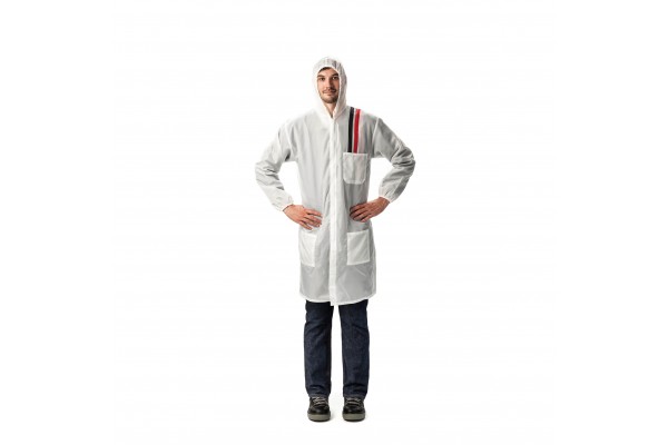 Pelatec SCW7004 Polytec Coat Τζακετ Προστασιας Βαφης Με ΚΟΥΚΟΥΛΑ, ΜΑΚΡΥ, ΕΠΑΝ/ΜΕΝΟ - Xl (ΛΕΥΚΟ)