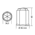 Lampa Καπάκια Μπουλονιών Φορτηγού Πλαστικά Χρωμίου 32mm 10τμχ