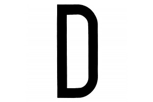 Lampa Αυτοκόλλητο Γράμμα Αυτοκινήτου "D" 8 x 3.5cm σε Μαύρο Χρώμα