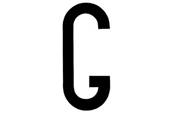 Lampa Αυτοκόλλητο Γράμμα Αυτοκινήτου "G" 8 x 3.5cm σε Μαύρο Χρώμα