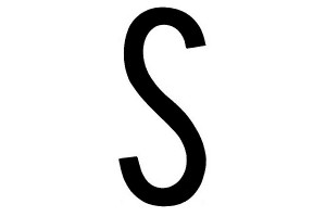 Lampa Αυτοκόλλητο Γράμμα Αυτοκινήτου "S" 8 x 3.5cm σε Μαύρο Χρώμα