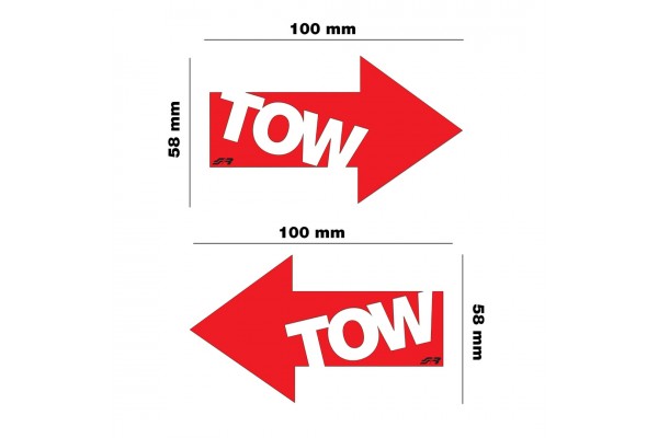 Simoni Racing ''TOW'' Αυτοκόλλητα Αυτοκινήτου 10 x 5.8cm 2τμχ