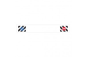 Λασπωτηρας Φορτηγου Λευκος 240x35cm Με Ενδειξη Προσπερασης 1ΤΕΜ.