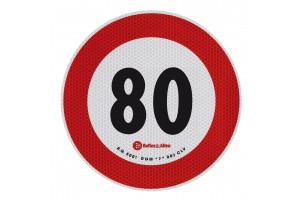 Lampa Σήμα Ταχύτητας Χιλιομέτρων 80km/h Αυτοκόλλητο