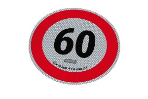 Lampa Σήμα Ταχύτητας Χιλιομέτρων 60km/h Αυτοκόλλητο