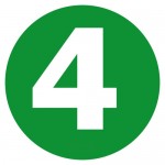 Lampa Αυτοκόλλητος Αριθμός Αυτοκινήτου Euro 4 σε Πράσινο Χρώμα