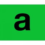 Lampa Αυτοκόλλητο Γράμμα Αυτοκινήτου "a" σε Πράσινο Χρώμα