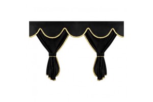 Lampa Κουρτινάκια Σετ Κουρτίνες Νταλίκας Privilege Standard Μαύρο 8Τμχ