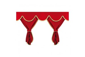 Lampa Κουρτινάκια Σετ Κουρτίνες Νταλίκας Privilege High Central Κόκκινο 8Τμχ