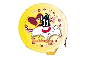 Lampa Tweety/Sylvester Θήκη Στρογγυλή Αλουμινίου για 24CDs