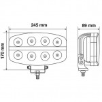 Lampa Pluton Nova Προβολέας LED 64W 10-30V 6500lm 24.5cm