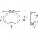 Lampa WL-23 Προβολέας LED 9W 10/80V 300lm 10cm 1τμχ - Κόκκινο