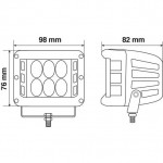 Προβολεας Εργασιας Τετραγωνος WL-21 9 Cree Led 45W 2800lm 9-32V (52x62x47 mm) Φως Διαθλασης 2 Οψεων -2ΤΕΜ.