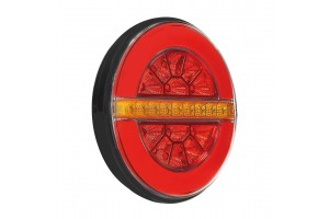 Φως Φορτηγου Πισω 12/24V 29LED ΚΟΚΚΙΝΟ/ΠΟΡΤΟΚΑΛΙ 3 Χρησεων Αριστερο Στρογγυλο 139mm 1ΤΕΜ.