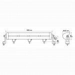 Προβολεας Pluton 10>30V 72LED+NEON 120W 10.800lm 2 Χρησεων (ΚΑΡΦΙ & Θεσεως NEON) 559x81x83,6mm 1ΤΕΜ.