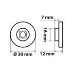 Lampa Φώτα Όγκου LED 24V 3cm 2τμχ - Πορτοκαλί