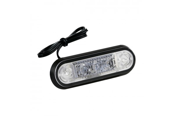 Lampa Φως Όγκου 3LED 12/24V 85mm - Λευκό 20τμχ